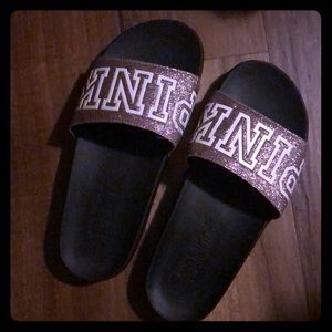 Pink from Victoria secret glitter slipper size 8